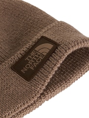 The North Face Brown Logo Box Cuffed Beanie - Image 3 of 3