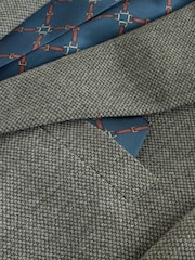 Boja žalfije Zeleno - Regular Fit Nova Fides Italian Wool Blend Trimmed Textured Suit Jacket - Slika 12 od 13