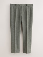 Boja žalfije Zeleno - Regular Fit Nova Fides Italian Wool Blend Trimmed Textured Suit Trousers - Slika 6 od 10