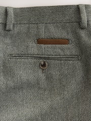 Boja žalfije Zeleno - Regular Fit Nova Fides Italian Wool Blend Trimmed Textured Suit Trousers - Slika 9 od 10
