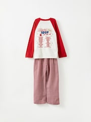 Cotton On Red Kids Matching Family Christmas Raglan Long Sleeve Pyjamas - Image 2 of 3