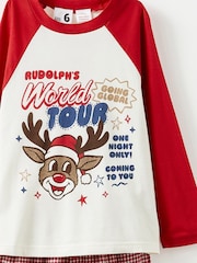 Cotton On Red Kids Matching Family Christmas Raglan Long Sleeve Pyjamas - Image 3 of 3