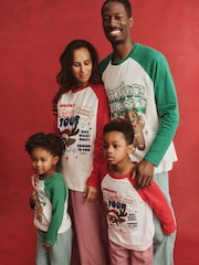 Cotton On Red Kids Matching Family Christmas Raglan Long Sleeve Pyjamas - Image 5 of 11