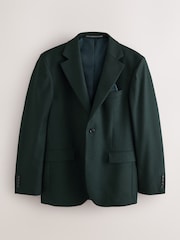 Vert - Tailored Fit Flannel Suit Jacket - Image 1 de 6
