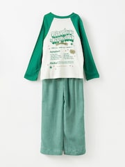 Cotton On Green Adult Matching Family Christmas Raglan Long Sleeve Pyjamas Set - Image 9 of 10