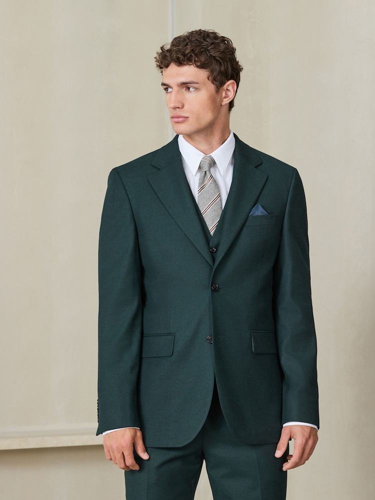 Vert - Tailored Fit Flannel Suit Trousers - Image 1 de 7