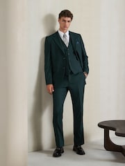 Vert - Tailored Fit Flannel Suit Trousers - Image 2 de 7