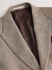 Stone Tailored Fit Nova Fides Italian Wool Blend Textured Herringbone Suit Jacket - Image 10 of 13