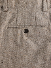 Stone Tailored Fit Nova Fides Italian Wool Blend Textured Herringbone Suit Trousers - Image 11 of 11