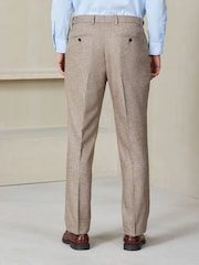 Stone Tailored Fit Nova Fides Italian Wool Blend Textured Herringbone Suit Trousers - Image 3 of 6