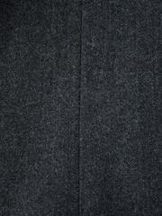Charcoal Grey Slim Fit Wool Blend Flannel Suit Jacket - Image 9 of 9