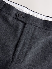 Koksgrå - Smal passform  - Wool Blend Flannel Suit Trousers - Bilde 7 av 9
