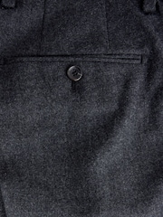 Koksgrå - Smal passform  - Wool Blend Flannel Suit Trousers - Bilde 8 av 9