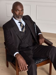 Brown Signature Slim Fit Zignone Italian Wool Cashmere Flannel Suit Jacket - Image 1 of 11