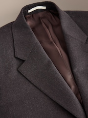 Brown Signature Slim Fit Zignone Italian Wool Cashmere Flannel Suit Jacket - Image 8 of 11