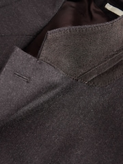 Brown Signature Slim Fit Zignone Italian Wool Cashmere Flannel Suit Jacket - Image 9 of 11