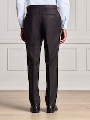 Brown Signature Slim Fit Zignone Italian Wool Cashmere Flannel Suit Trousers - Image 3 of 9