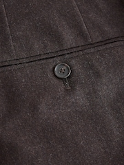 Brown Signature Slim Fit Zignone Italian Wool Cashmere Flannel Suit Trousers - Image 9 of 9