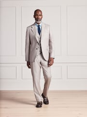 Neutral Signature Slim Fit Zignone Italian Wool Cashmere Flannel Suit Trousers - Image 3 of 4