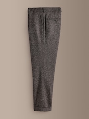 Brown Signature Tailored Fit Zignone Italian Wool Silk Textured Suit Trousers - Image 7 of 10