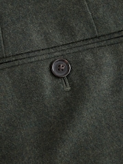 Green Signature Slim Fit Zignone Italian Wool Cashmere Flannel Suit Trousers - Image 10 of 10
