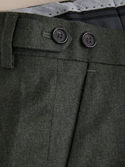 Green Signature Slim Fit Zignone Italian Wool Cashmere Flannel Suit Trousers - Image 9 of 10