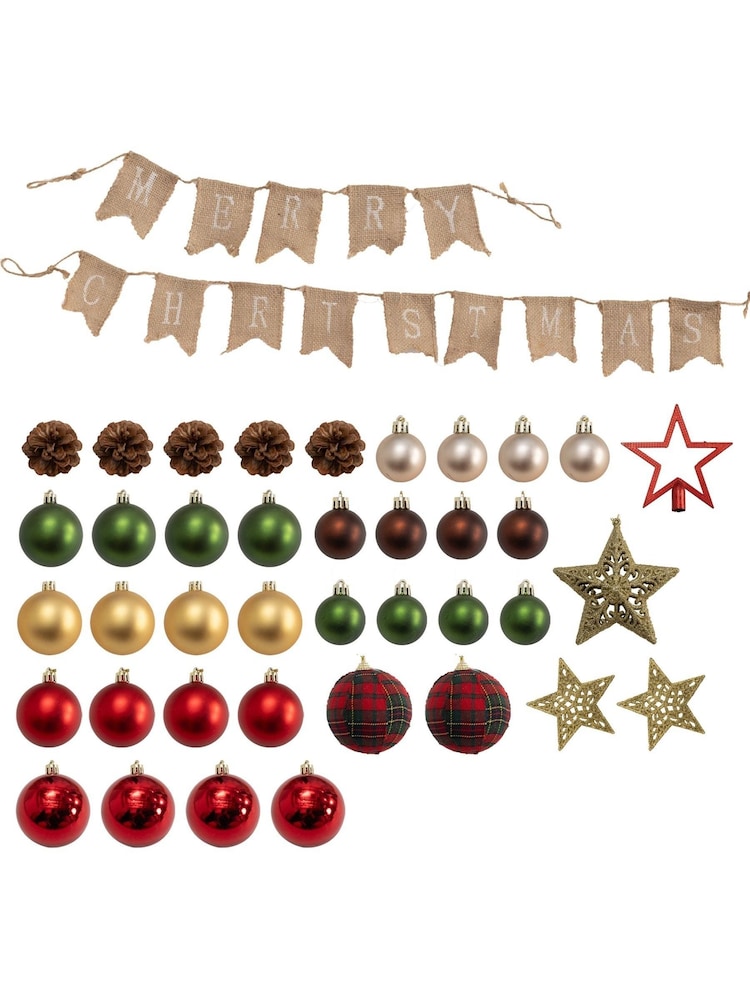 Homcom Blue 6Ft Artificial Christmas Tree With Led Lights And Blue Decorations - Image 2 of 6