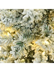 Homcom Green/White 6ft Prelit Snow Flocked Artificial Christmas Tree With LED Lights - Image 6 of 6