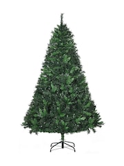 Homcom White 6ft Prelit Artificial Christmas Tree with 200 LED Lights and Ornament - Image 2 of 6