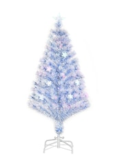 Homcom White/Blue 4ft Prelit Fibre Optic Artificial Christmas Tree With 26 Led Lights - Image 6 of 6