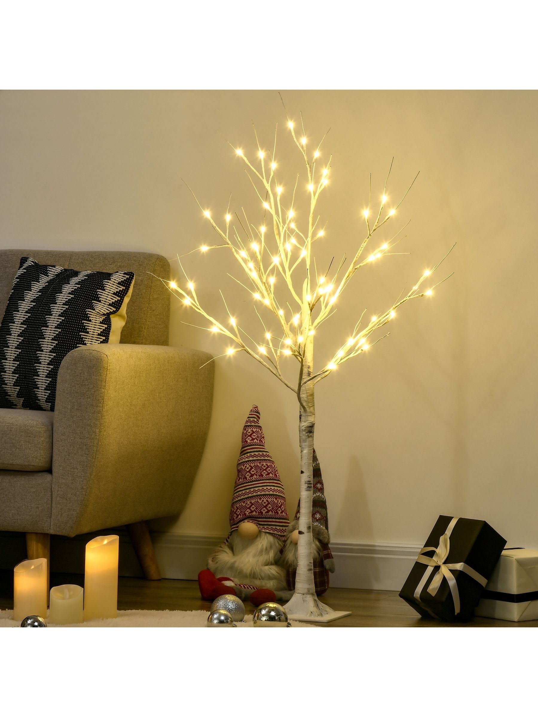Homcom Unisex Green 7Ft Slim Artificial Christmas Tree With Pinecones - Image 8
