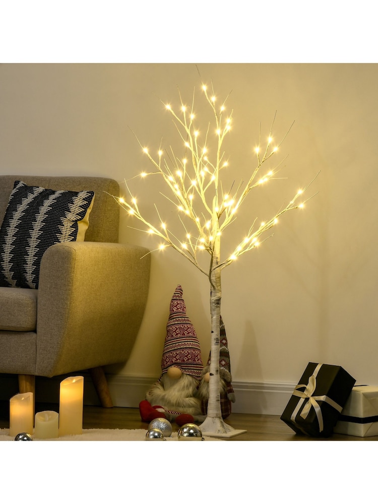 Homcom Green 7ft Slim Artificial Christmas Tree With Pinecones - Image 1 of 6