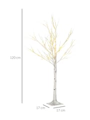 Homcom Green 7ft Slim Artificial Christmas Tree With Pinecones - Image 5 of 6