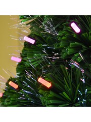 Homcom Green 5Ft Prelit Fibre Optic Artificial Christmas Tree With Star Topper And Metal Base - Image 6 of 6