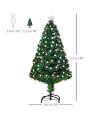Homcom Green 4ft Artificial Christmas Tree With Automatic Open Design And Pinecones - Image 5 of 6