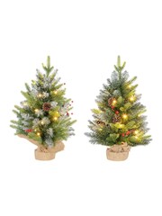 Homcom Set of 2 Green 2ft Mini Christmas Trees - Image 6 of 6