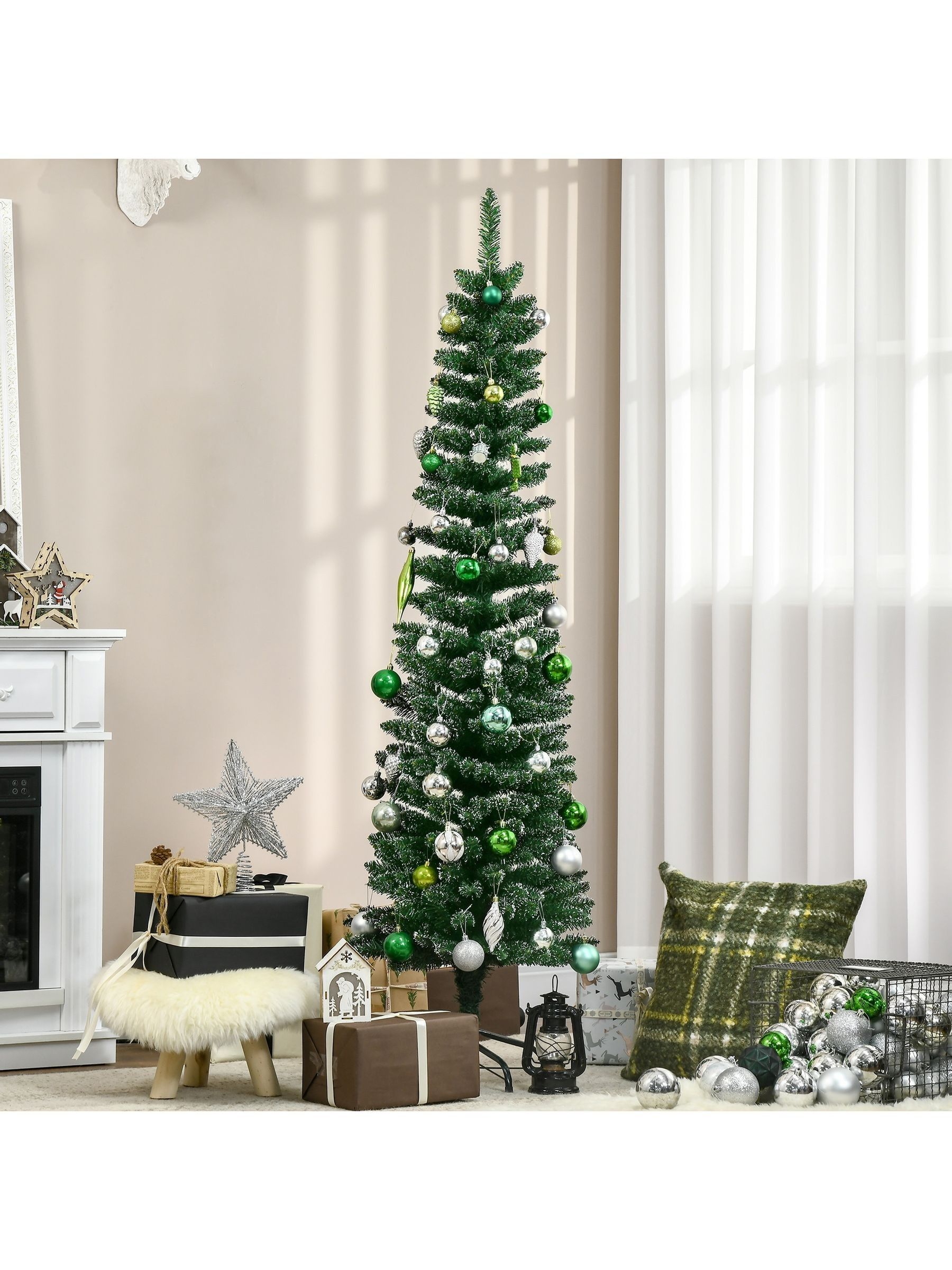 Rackhams Green 6Ft Artificial Snow Dipped Christmas Tree Home Indoor Decoration - Image 6