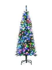 Homcom Red 5Ft Pencil Artificial Christmas Tree With LED Lights - Image 4 of 6