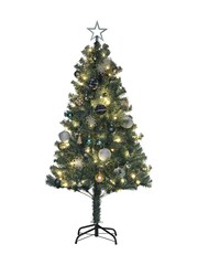 Homcom White 5Ft Artificial Christmas Tree With 80 Led Lights And Remote Control - Image 4 of 6