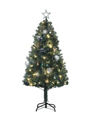 Homcom White 5Ft Artificial Christmas Tree With 80 Led Lights And Remote Control - Image 5 of 6