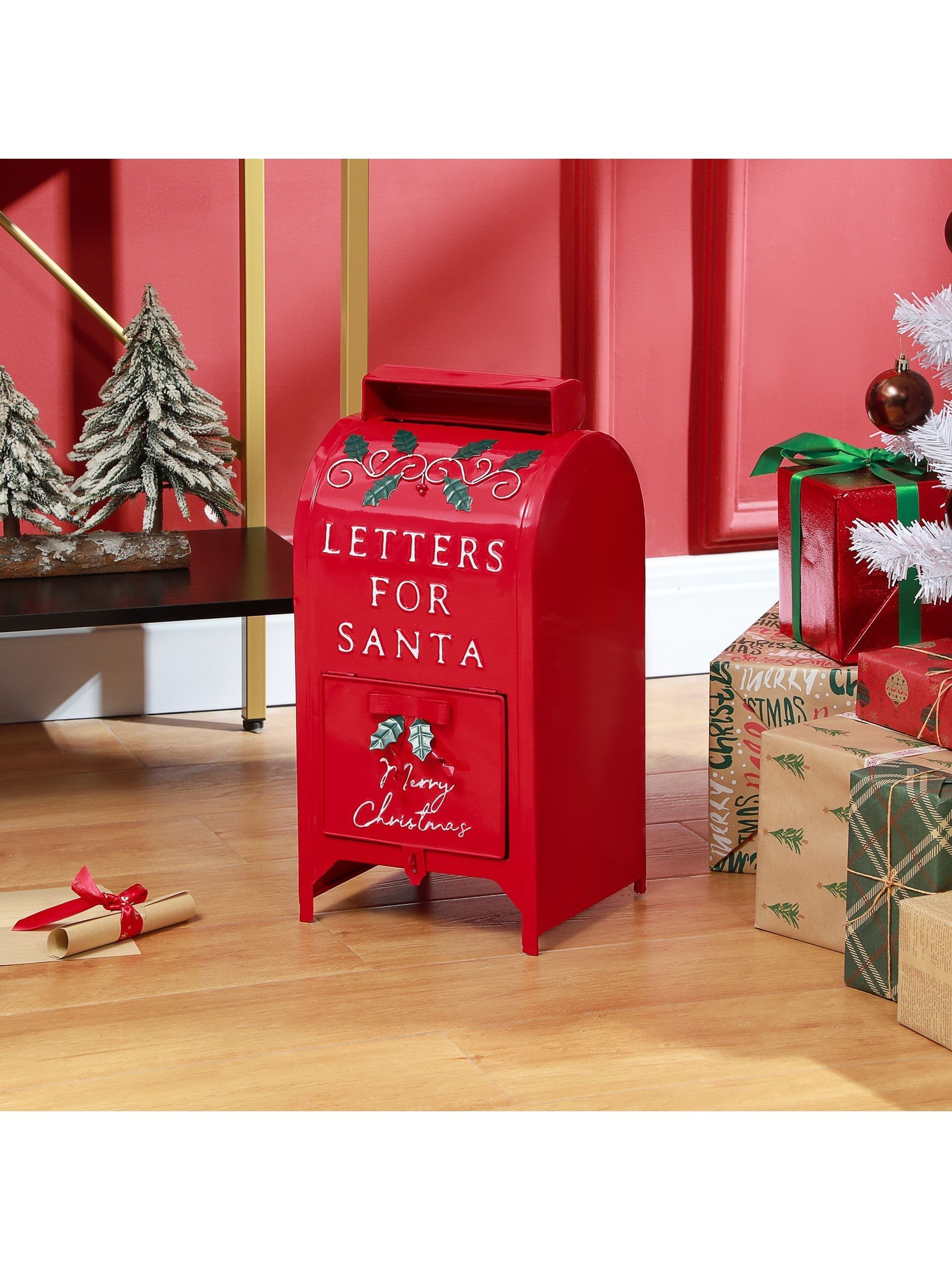 Homcom Unisex Bronze A5 Christmas Letter Postbox - Image 11