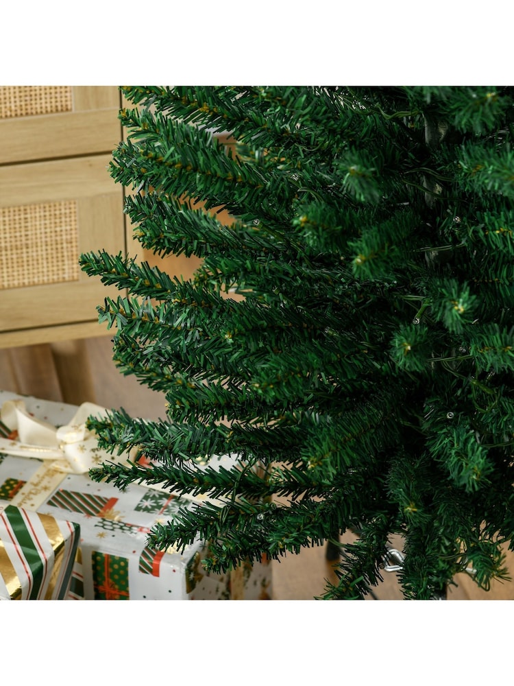 Homcom Green 7ft Pencil Artificial Christmas Tree With Colourful Led Lights And Steel Base - Image 6 of 6 Homcom Green 7ft Pencil Artificial Christmas Tree With Colourful Led Lights And Steel Base - Image 6 of 6