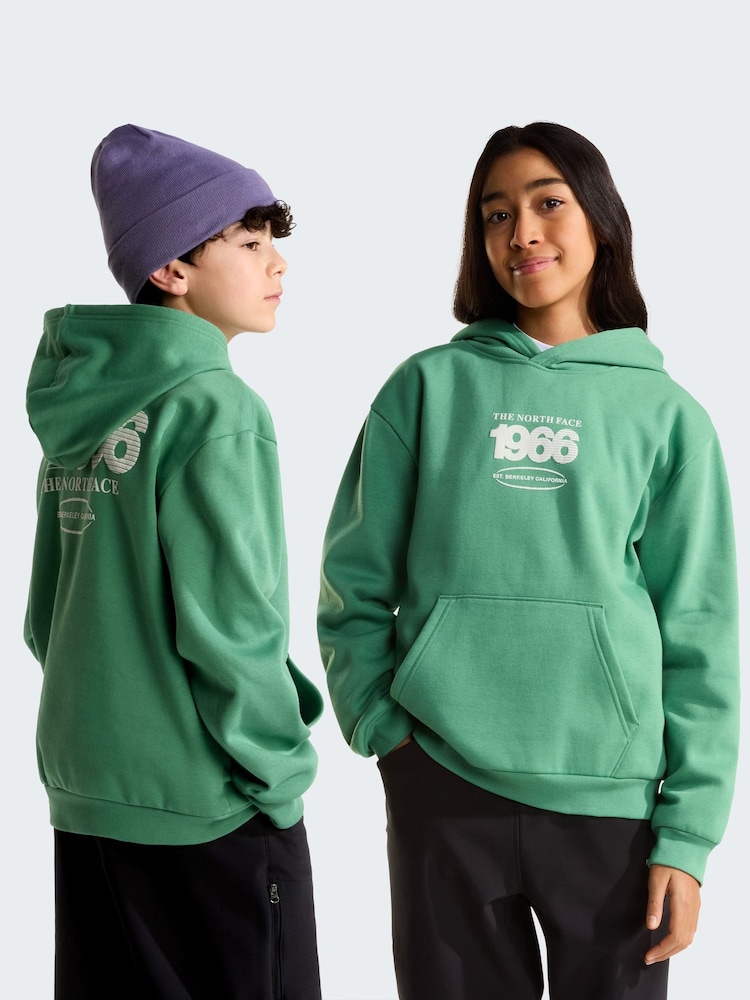 The North Face Green Teen Track Relaxed Graphic Hoodie - Image 1 of 5