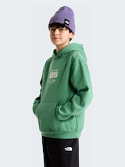 The North Face Green Teen Track Relaxed Graphic Hoodie - Image 3 of 5