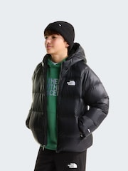 The North Face Black Boys Hydrenalite Down Hooded Puffer Jacket - Image 4 of 6
