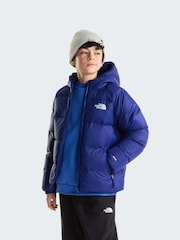 The North Face Blue Boys Hydrenalite Down Hooded Puffer Jacket - Image 3 of 6