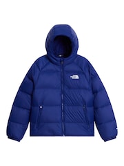 The North Face Blue Boys Hydrenalite Down Hooded Puffer Jacket - Image 5 of 6