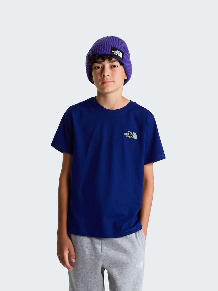 The North Face Blue Teen Outdoor Back Graphic T-Shirt - Image 2 of 5