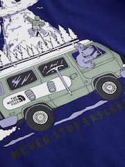 The North Face Blue Teen Outdoor Back Graphic T-Shirt - Image 8 of 9