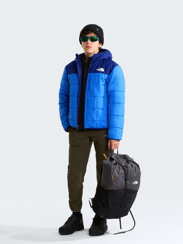The North Face Blue Boys Reversible Shasta Hooded Puffer Jacket - Image 2 of 8 The North Face Blue Boys Reversible Shasta Hooded Puffer Jacket - Image 2 of 8